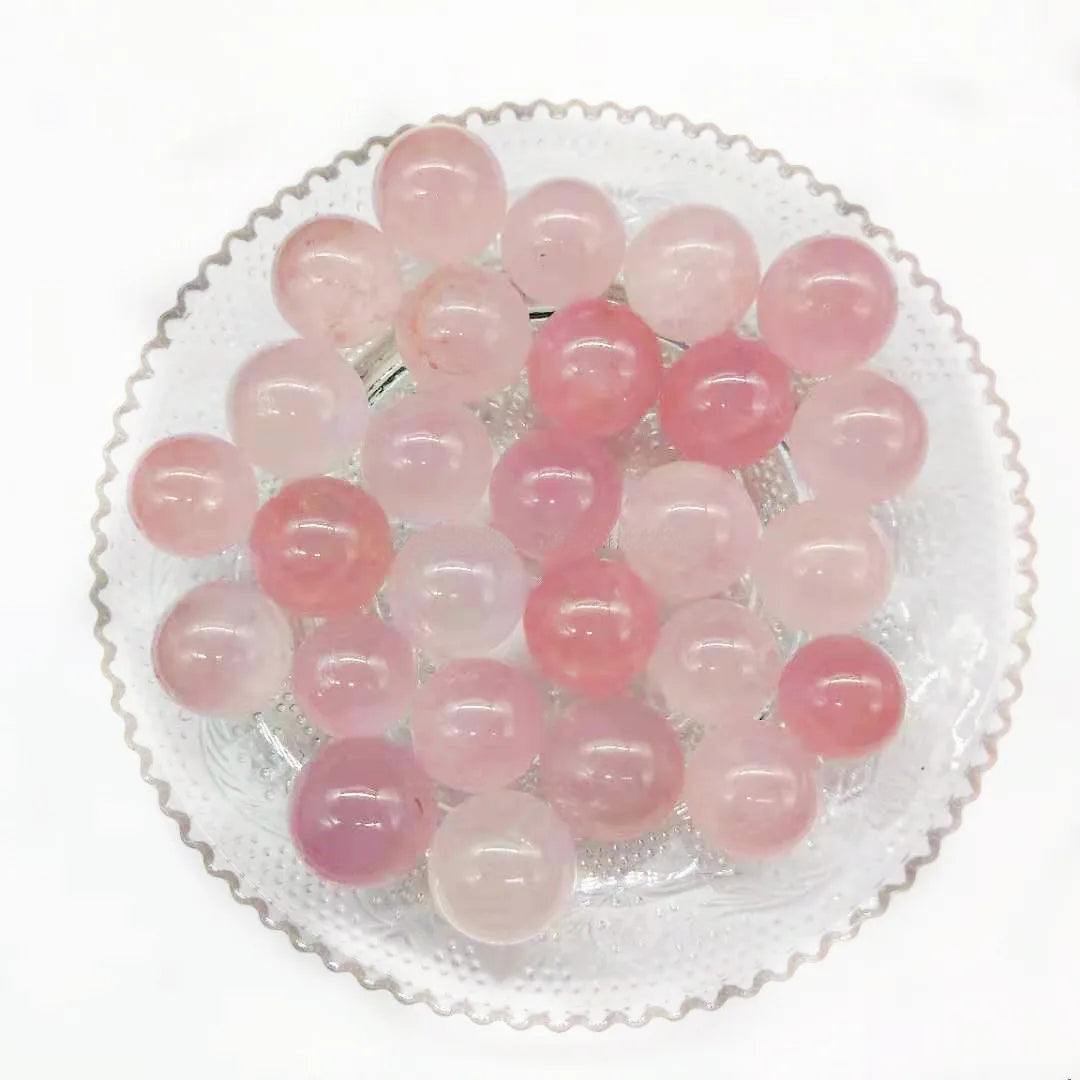 High quality natural small size crystal healing rose quartz ball for wedding souvenir